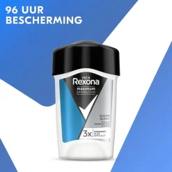Men Maximum Protection Clean Scent Antitranspirant Crème Stick|Rexona New