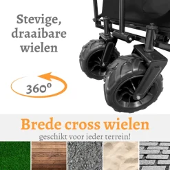 Rijoka Bolderkar Opvouwbaar Telescopische Stang en Crosswielen< Buiten En Vrije Tijd