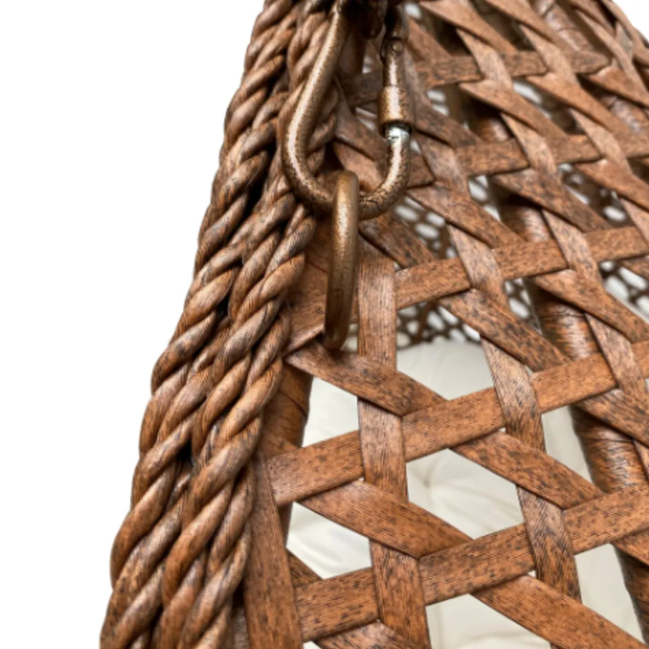 Rijoka Hangstoel Dubbel Eggy Rope Schommelstoel Luxe Rattan 2persoons< Buiten En Vrije Tijd