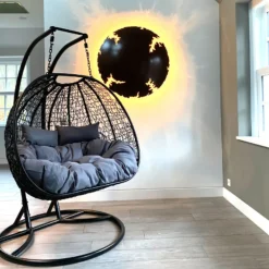 Rijoka Hangstoel Dubbel Eggy Twisted Schommelstoel Rattan 2persoons| Outlet
