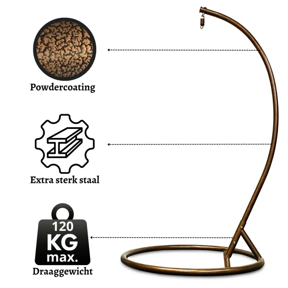 Rijoka Hangstoel Eggy Twisted Schommelstoel Rattan Lounge Tuinstoel|