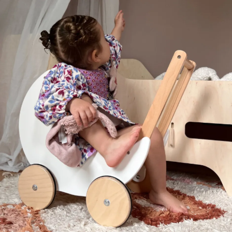 Rijoka Houten Poppenwagen Loopwagen Kinderwagen| Hot