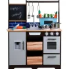 Rijoka Houten Speelkeuken Kinderkeuken met Krijtbord en Kookgereedschap| Discount