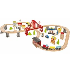Rijoka Houten Speeltrein Trainrails Trein Set 70pcs| Online