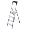 Rijoka Huishoudtrap Aluminium 4 treden Anti Slip Treden Opbergkapje< Keukentrappen