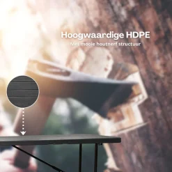 Rijoka Inklapbare Picknicktafel Set Houtlook Design Klaptafel Biertafel< Buiten En Vrije Tijd