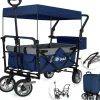 Rijoka Luxe Opvouwbare Bolderkar Bolderwagen met Dakje en Draagtas| Online