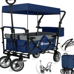 Rijoka Luxe Opvouwbare Bolderkar Bolderwagen met Dakje en Draagtas| Online
