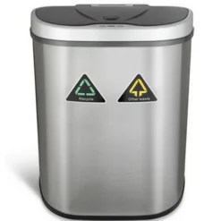 Rijoka Prullenbak met Sensor Dubbel 70 Liter RVS Soft Close Vingerafdrukvrij| Online