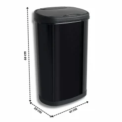 Rijoka Prullenbak Sensor Dubbel 50 Liter Recycle Soft Close Vingerafdrukvrij| Outlet