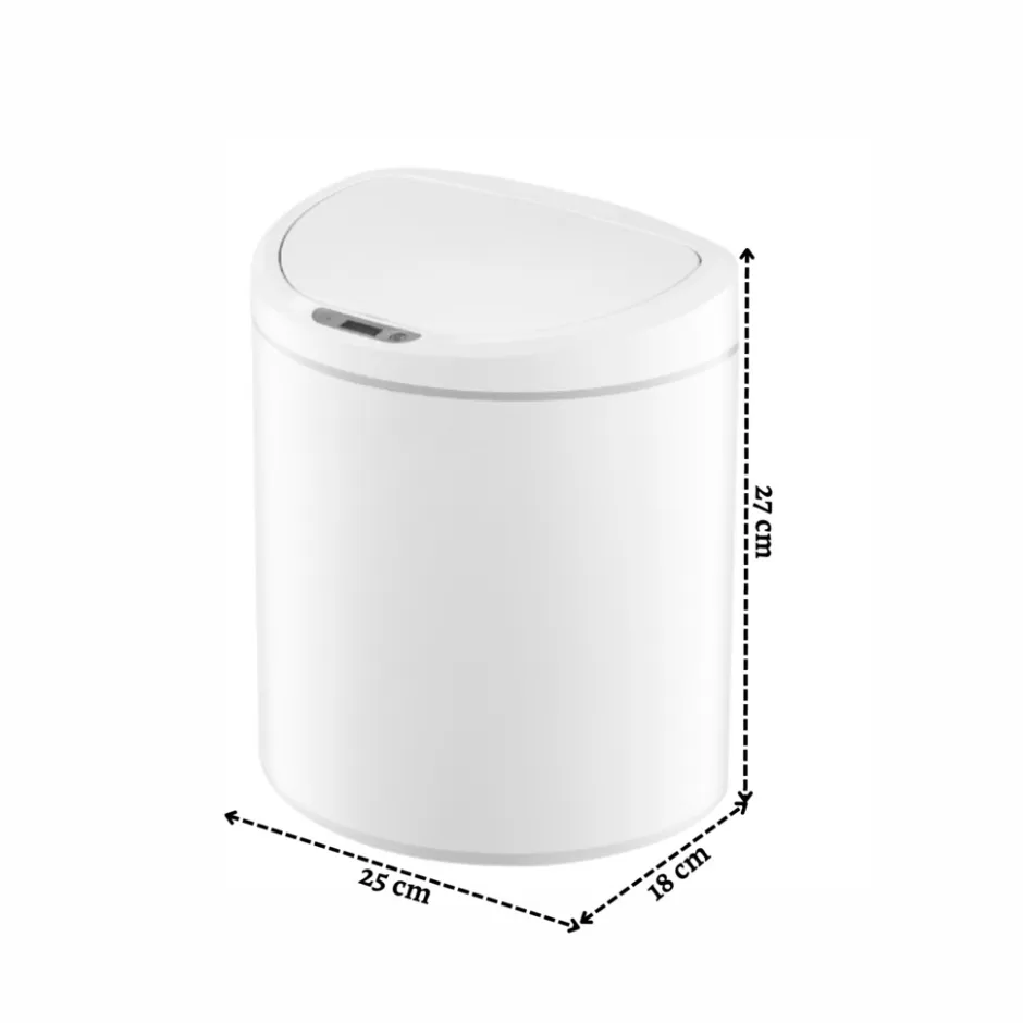 Rijoka Prullenbak Sensor 8 Liter Kunststof Soft Close Vingerafdrukvrij Afvalbak| Hot
