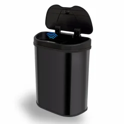 Rijoka Prullenbak Sensor Dubbel 70 Liter Recycle RVS Soft Close Vingerafdrukvrij< Prullenbakken