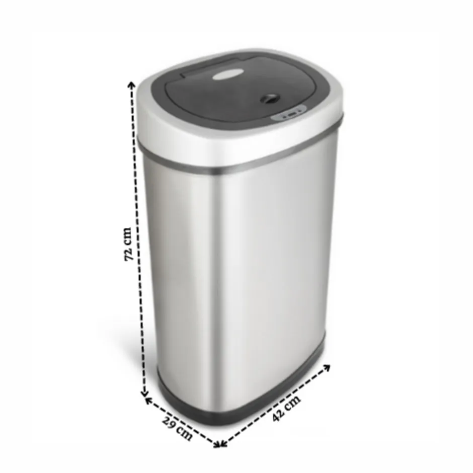 Rijoka Prullenbak Sensor 50 Liter RVS Soft Close Vingerafdrukvrij| Sale