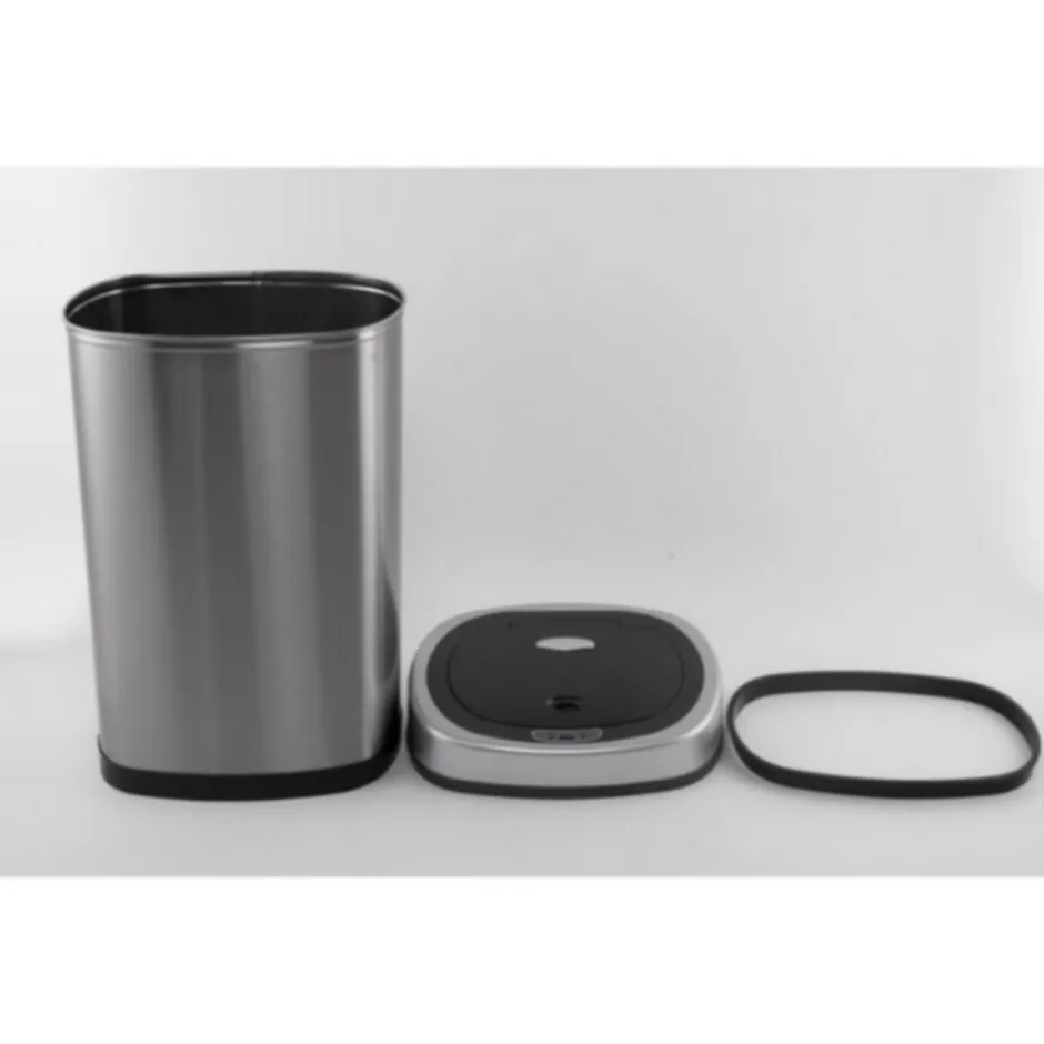 Rijoka Prullenbak Sensor 50 Liter RVS Soft Close Vingerafdrukvrij| Sale