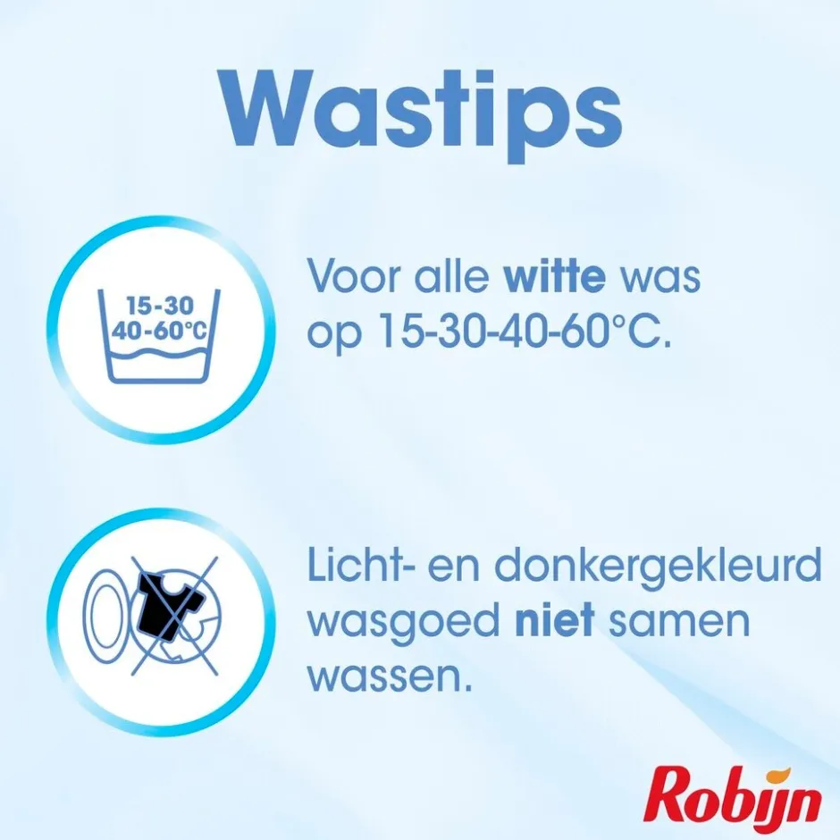 White Wasmiddeldoekjes|Robijn Clearance