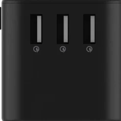 Travel Adapter Quick Charge Universele Wereldstekker Zwart|Rolling Square Online
