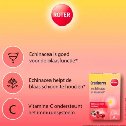 Roter Cranberry Vitamine C en Echinacea Tabletten< Cranberrysupplementen|Vitamines