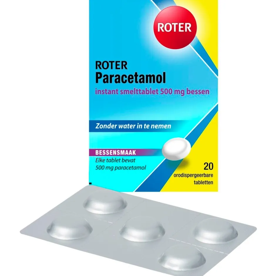 Paracetamol 500mg Smelttabletten|Roter New
