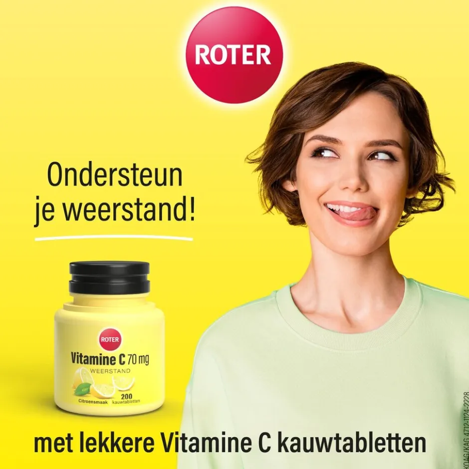 Vitamine C 70mg Citroen Kauwtabletten|Roter Hot
