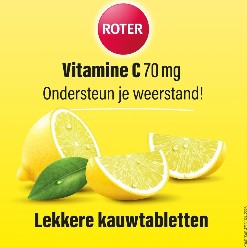 Vitamine C 70mg Citroen Kauwtabletten|Roter Hot