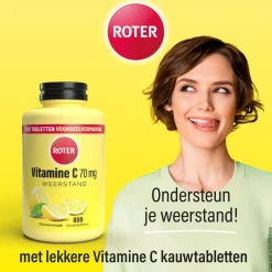 Roter Vitamine C 70mg Citroen Kauwtabletten< Weerstand En Energie|Vitamines