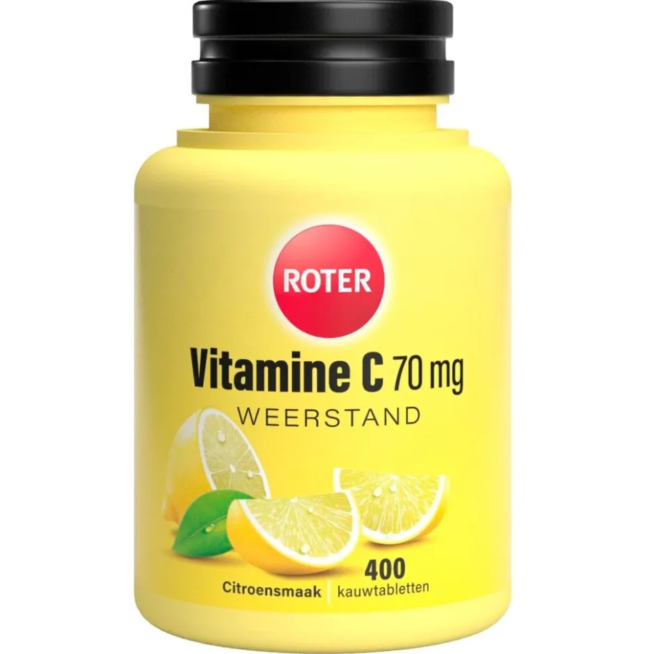 Roter Vitamine C 70mg Citroen Kauwtabletten< Weerstand En Energie|Vitamines