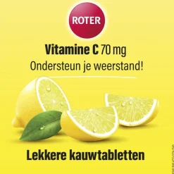 Roter Vitamine C 70mg Citroen Kauwtabletten< Weerstand En Energie|Vitamines