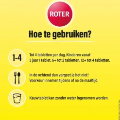 Roter Vitamine C 70mg Citroen Kauwtabletten< Weerstand En Energie|Vitamines