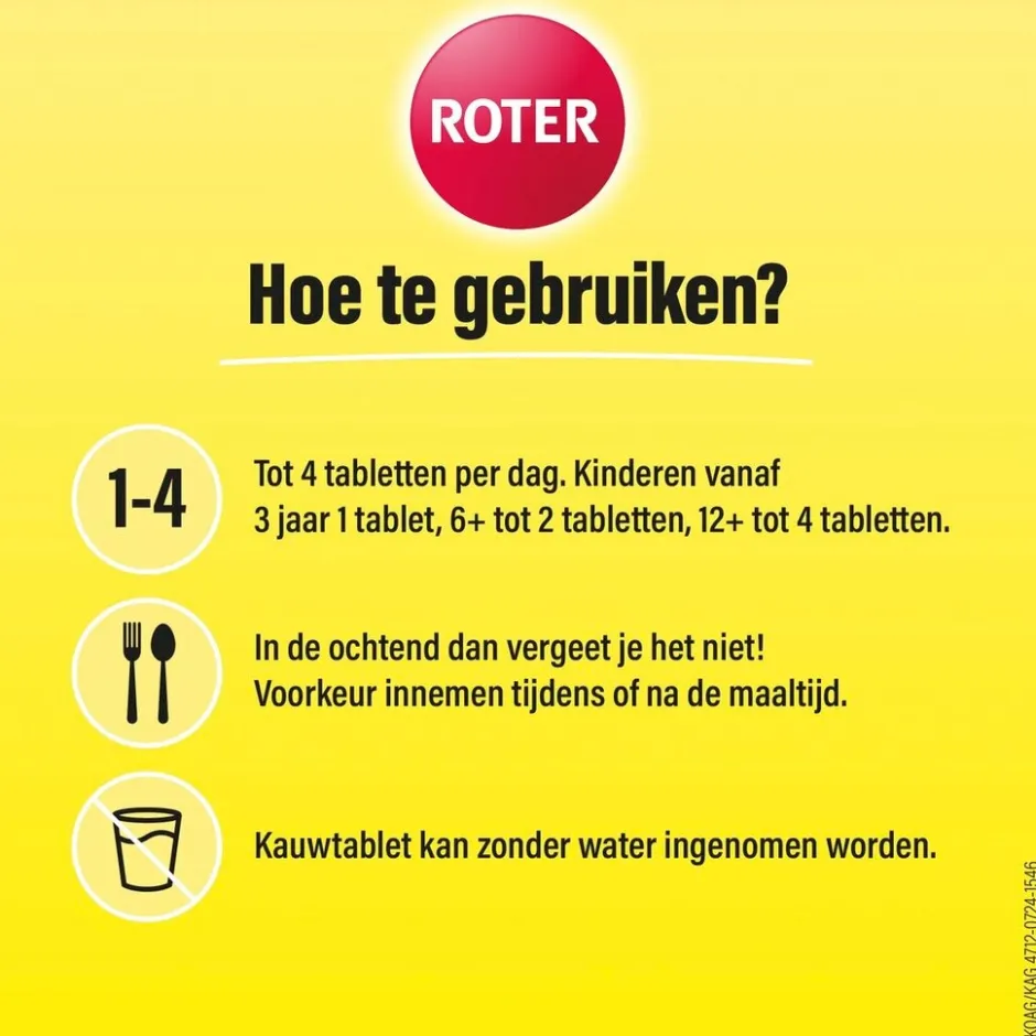 Roter Vitamine C 70mg Citroen Kauwtabletten< Weerstand En Energie|Vitamines