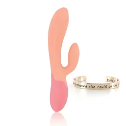 Rianne S RS - Essentials - Xena Verwarmende Rabbit Vibrator - Perzik< Seksspeeltjes