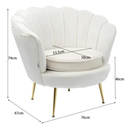 Overig Russle Schelp Fauteuil Velvet< Meubels