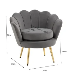 Russle Schelp Fauteuil Velvet|Overig Best