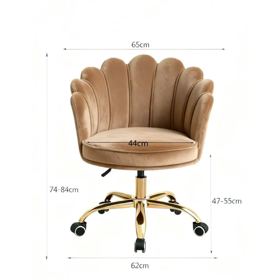Russle Velvet Schelp Bureaustoel| Sale