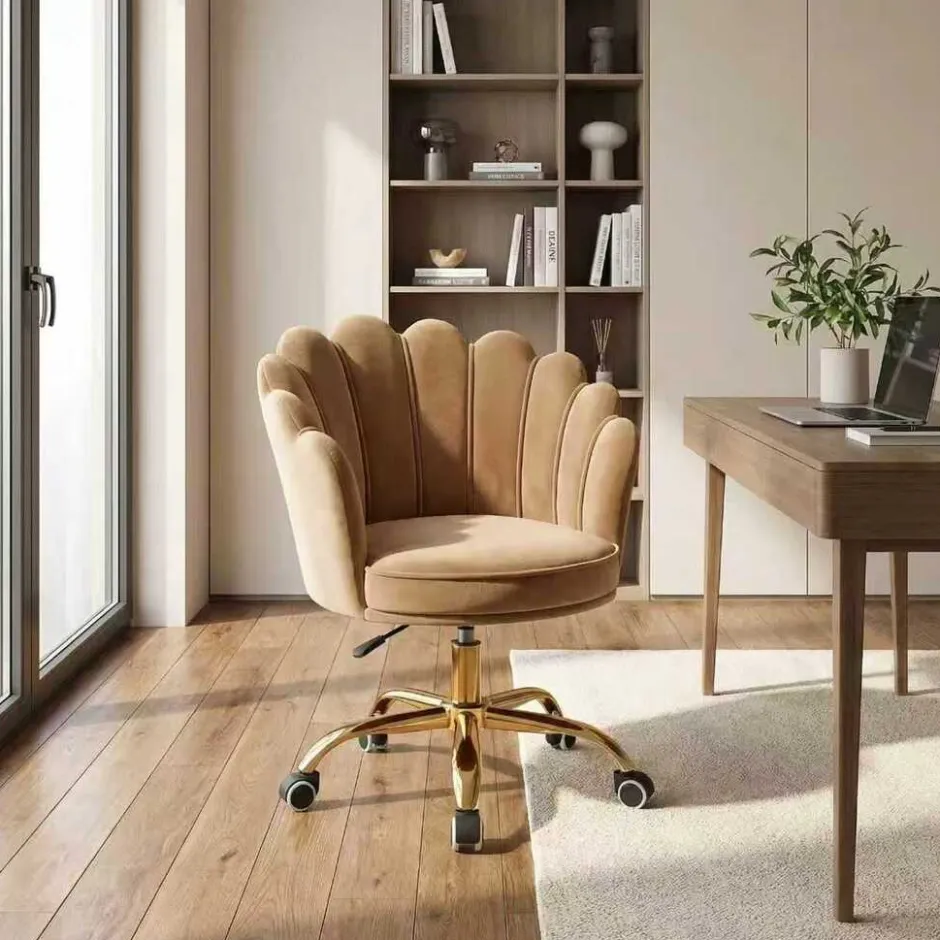 Russle Velvet Schelp Bureaustoel| Sale