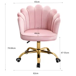 Russle Velvet Schelp Bureaustoel|