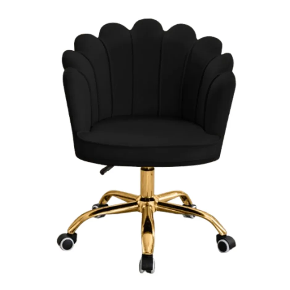 Russle Velvet Schelp Bureaustoel< Meubels