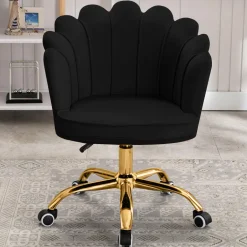 Russle Velvet Schelp Bureaustoel< Meubels