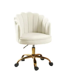 Russle Velvet Schelp Bureaustoel| Best