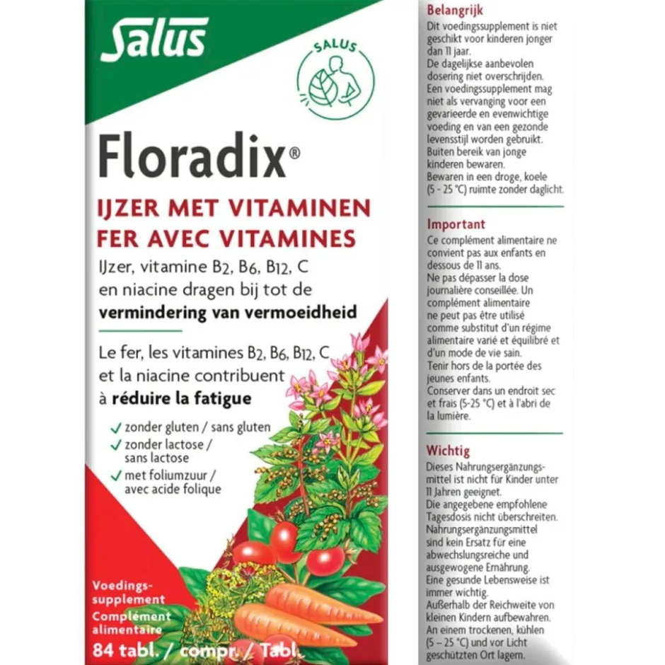 Floradix Salus Ijzer Tabletten< Mineralen
