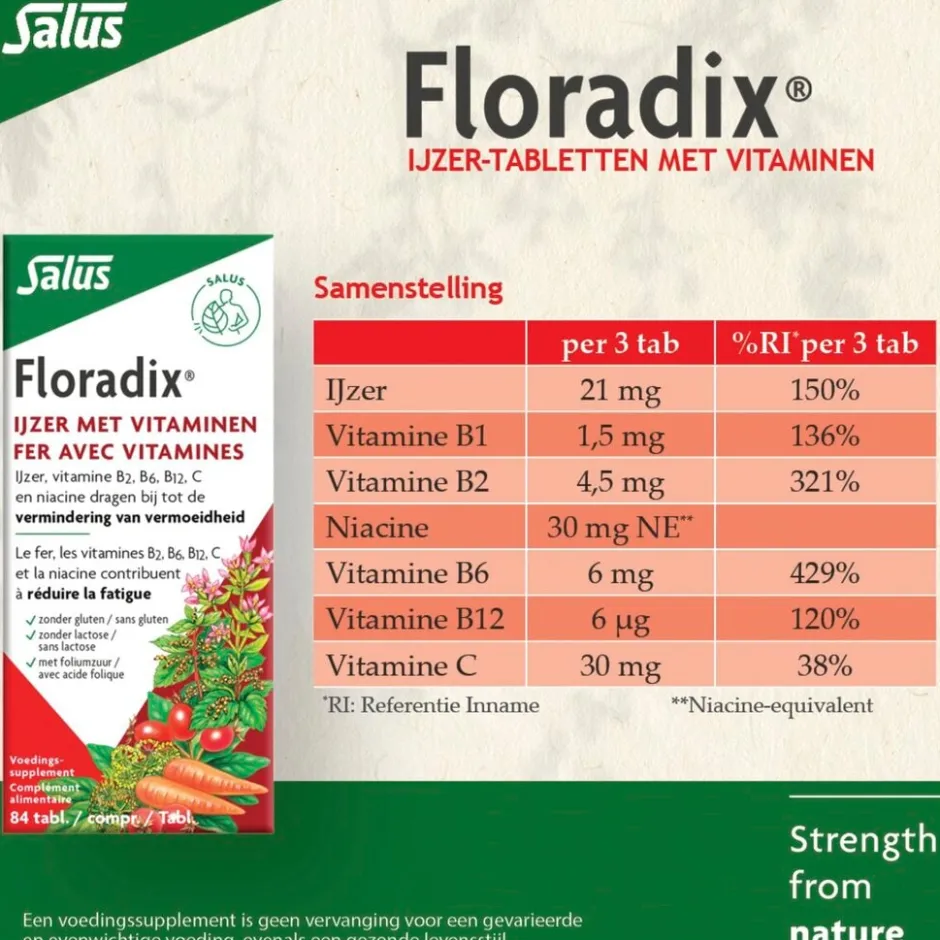 Floradix Salus Ijzer Tabletten< Mineralen
