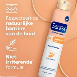 Sanex Derma Care+ Sensitive 72h Antitranspirant Deodorant Spray< Deospray