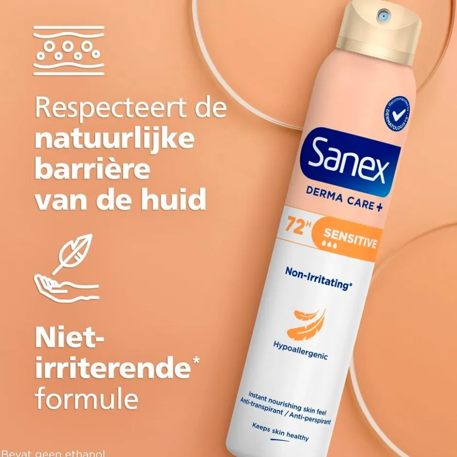 Sanex Derma Care+ Sensitive 72h Antitranspirant Deodorant Spray< Deospray