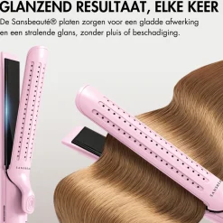 Sansbeauté 2 In 1 Stijltang Airflow - Krullen en Steil haar - Krultang - Stijltangen< Haarstylers