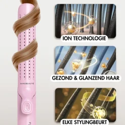Sansbeauté 2 In 1 Stijltang Airflow - Krullen en Steil haar - Krultang - Stijltangen< Haarstylers