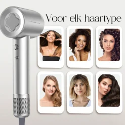 Sansbeauté Föhn Met Diffuser - Ionische Haardroger - Reisföhn - Haarföhn - Krullen - Hair Dryer - 2000W< Haarstylers