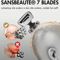 Sansbeauté Hoofdscheerapparaat Pro Magnetic<Heren Multigroomers|Elektrische Scheerapparaten