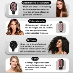 Sansbeauté ® 4-in-1 Fohnborstel - Haarborstel - Krulborstel< Haarstylers