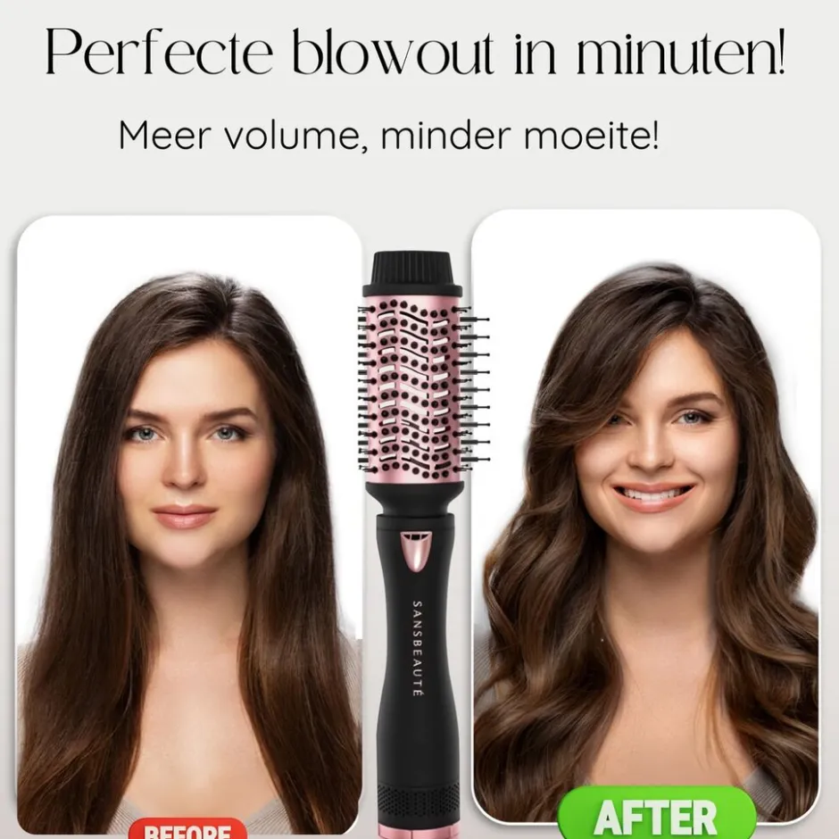 Sansbeauté ® 4-in-1 Fohnborstel - Haarborstel - Krulborstel< Haarstylers