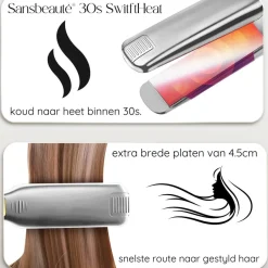 Sansbeauté Professionele Stijltang - Hair Straightener - Stijltangen - 80℃ t/m 230℃< Haarstylers