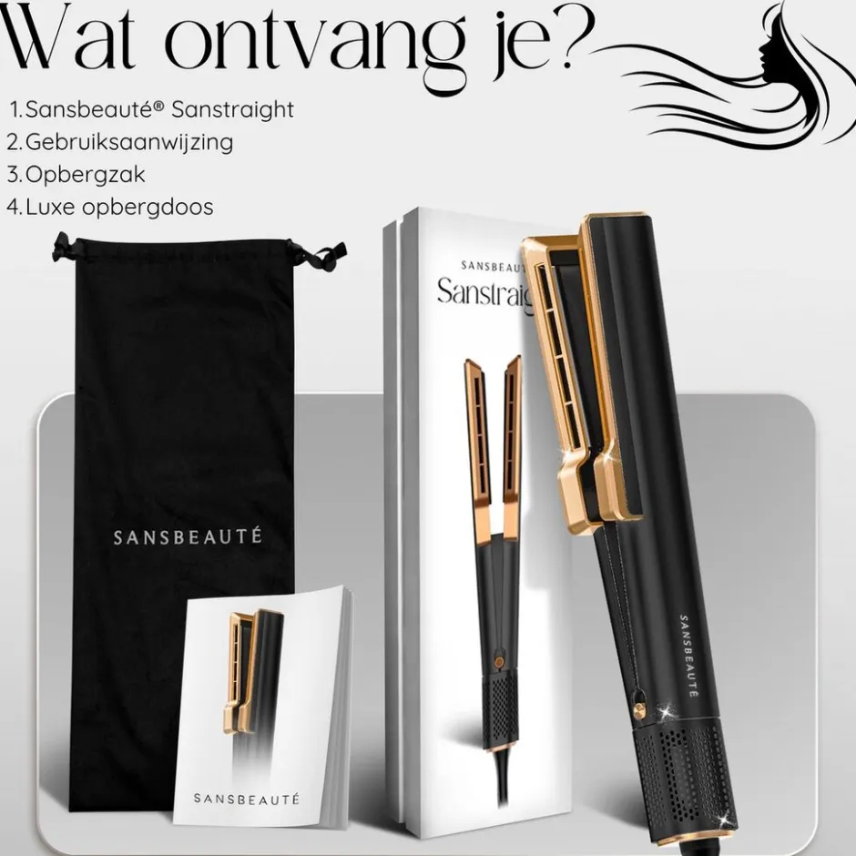 Sansbeauté ® Sanstraight Wet-to-Dry Stijltang< Haarstylers